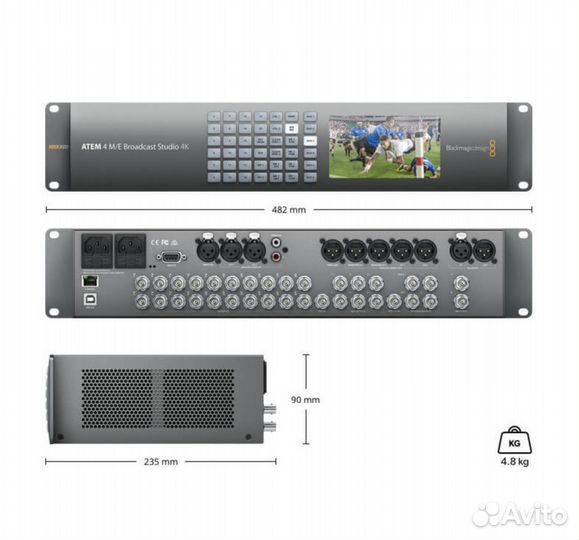 Blackmagic atem 4 M/E Broadcast Studio 4K (Новый)