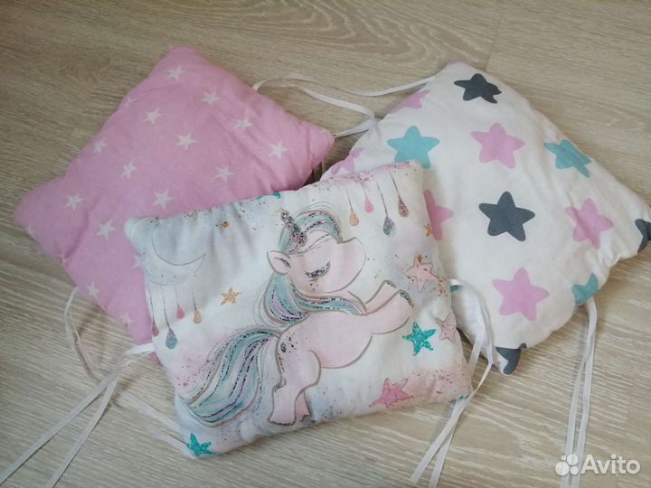 Бортики в детскую кроватку 12 подушек