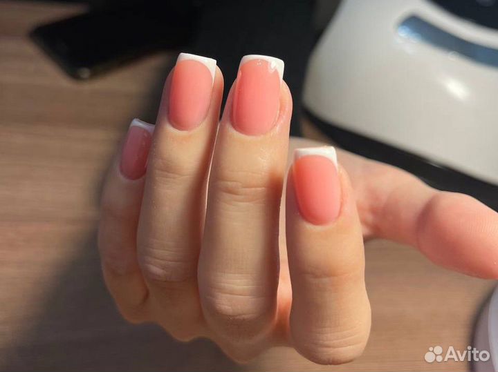 Маникюр покрытие гель лаком наращивание