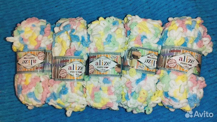 Пряжа alize puffy fine color / Ализе пуффи файн