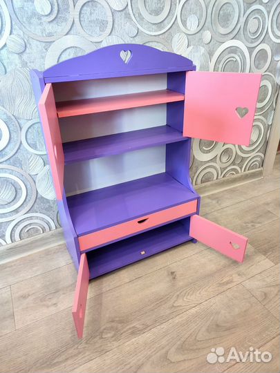 Шкафчик, буфет для кукол из дерева/Детские игрушки