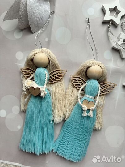 Ангелы макраме подвесные