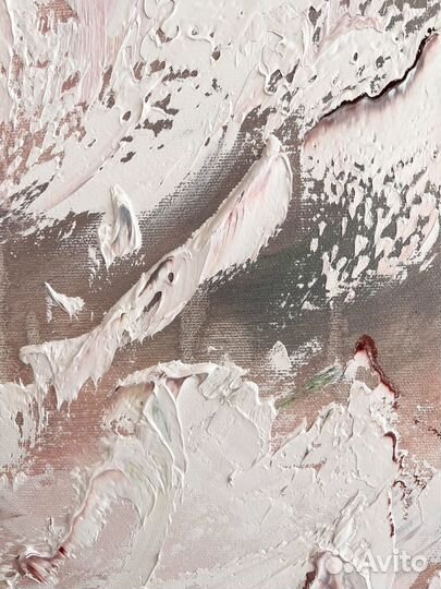 Картина маслом нежный Пион. Шикарный цветок холст