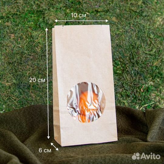 Крафт пакеты с окошком