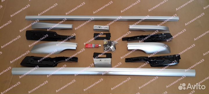 Рейлинги Toyota Land Cruiser 200 2007-2021г. Серые