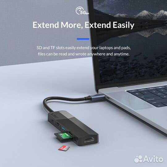 USB Хаб Type-C 6в1 на MacBook orico