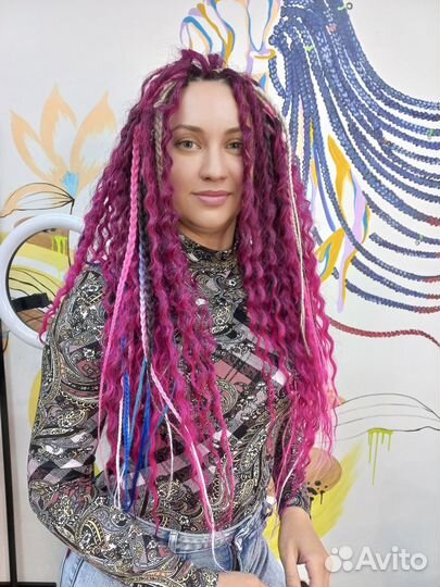 Вплет комплекта Микс афрокудрей и декос