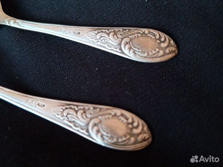 Серебряные ложки кофейные