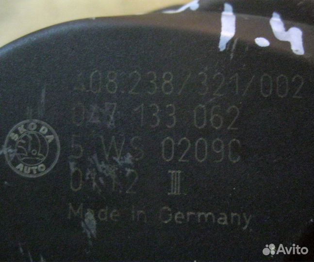 Заслонка дроссельная Skoda Fabia 1.4