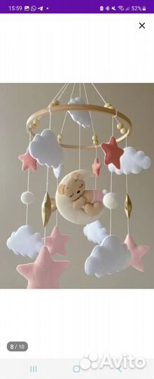 Мобиль на кроватку из фетра