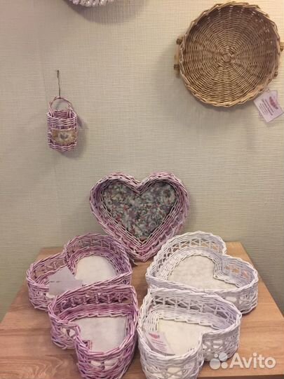 Корзины из бумажной лозы ручная работа