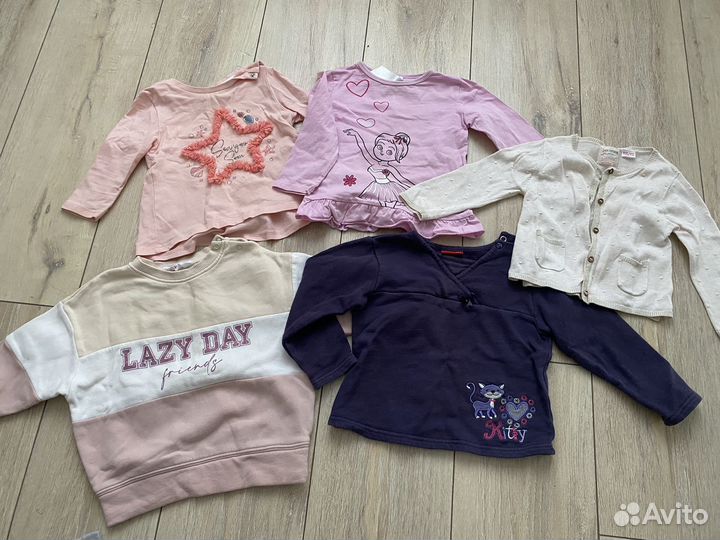 Вещи пакетом для девочки 68 74 80