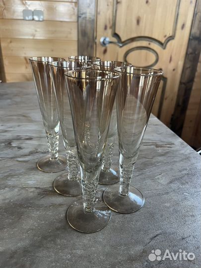 Бокалы для шампанского перламутровые