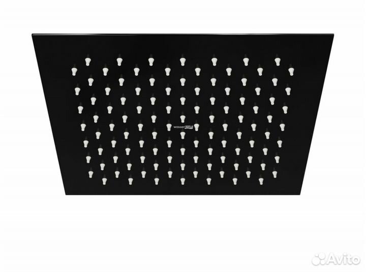 Лейка для верхнего душа 250х250 мм металл черный