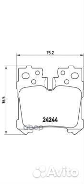 P 83 076 Колодки тормозные lexus LS 4.6-5.0 06