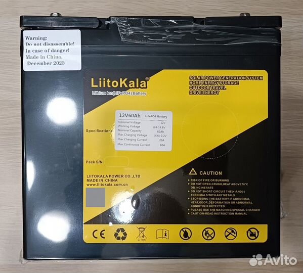 Аккумулятор LiitoKala LiFePo4 60а/ч +дисплей