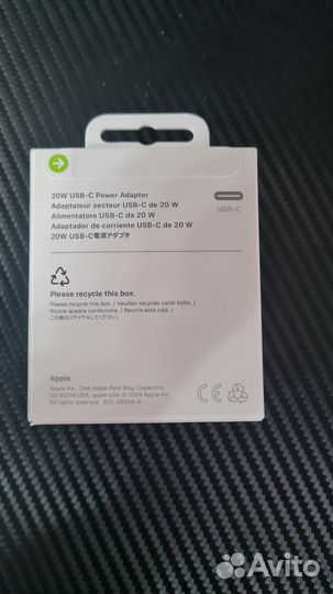Блок питания apple 20w оригинальный