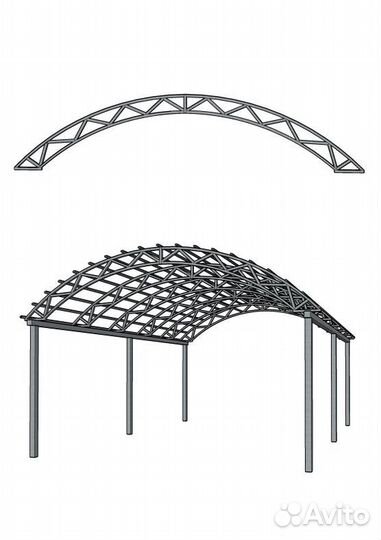 Фермы для навеса/ металлические