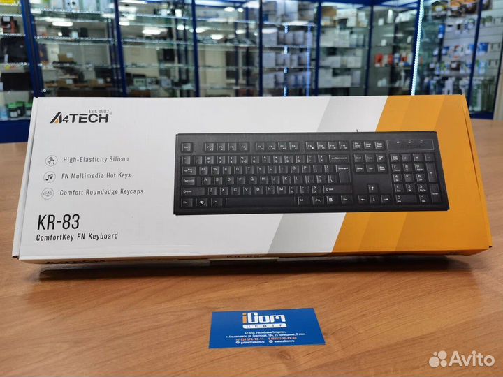 Клавиатура A4 KR-83 черный USB