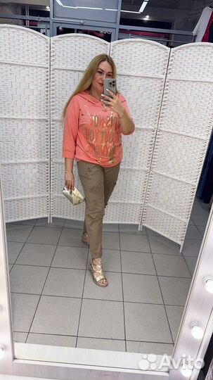 Свитшот со стразами турция 48-56