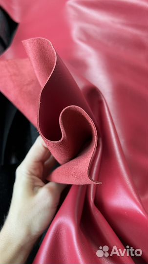 Кожа натуральная крс алая