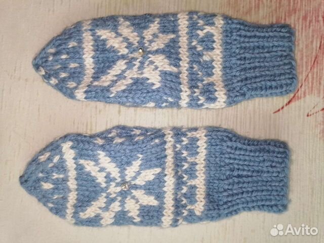 Варежки шерстяные