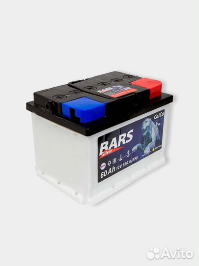 Аккумулятор bars silver 60a/ч (низкий)
