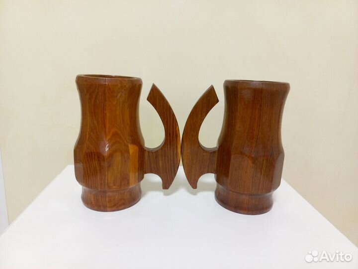 Пивная кружка деревянная декоративная