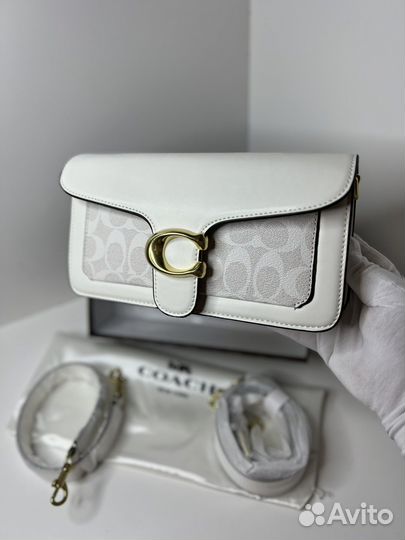 Сумка coach tabby 26 white/белая нова