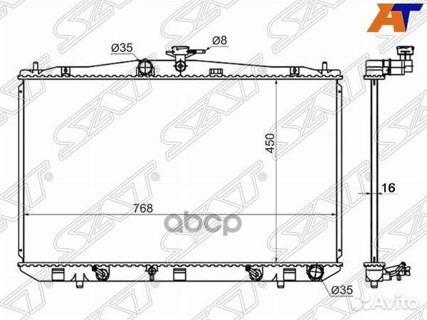 Радиатор Lexus RX 08-15 / Toyota Sienna 10-14