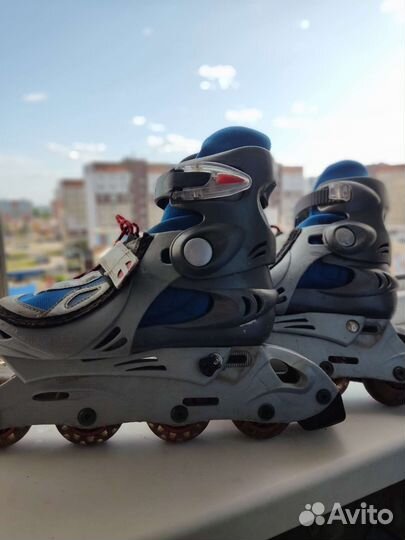 Роликовые коньки детские раздвижные защита 34 37
