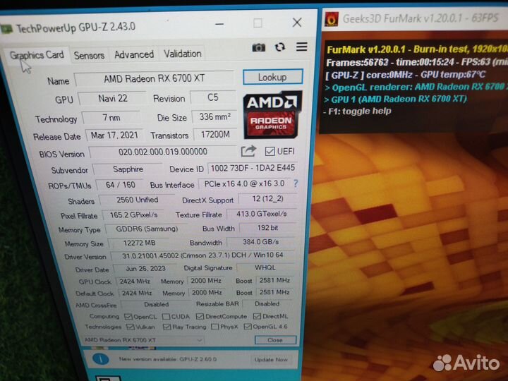 Видеокарта RX 6700 XT