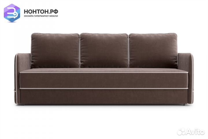 Диван еврокнижка Энерджи 3-х местный коричневый