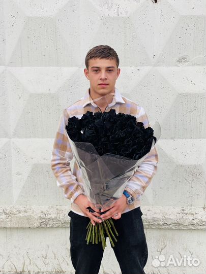 Черные, радужные, синие розы