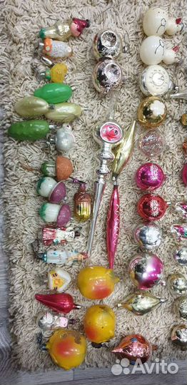 Ёлочные игрушки эпохи СССР стеклянные