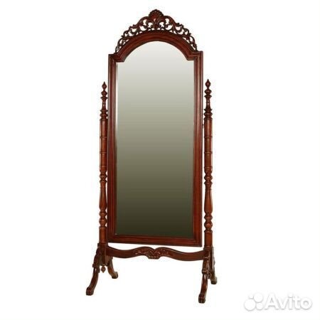 Зеркало напольное красное дерево