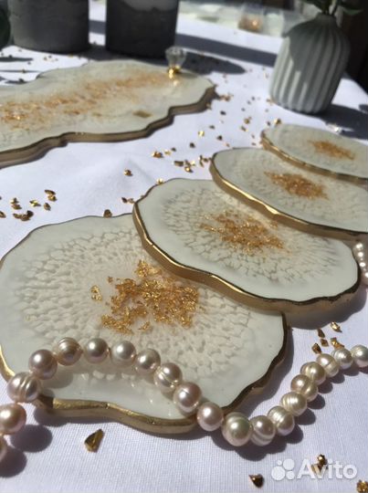 Набор для сервировки из эпоксидной смолы