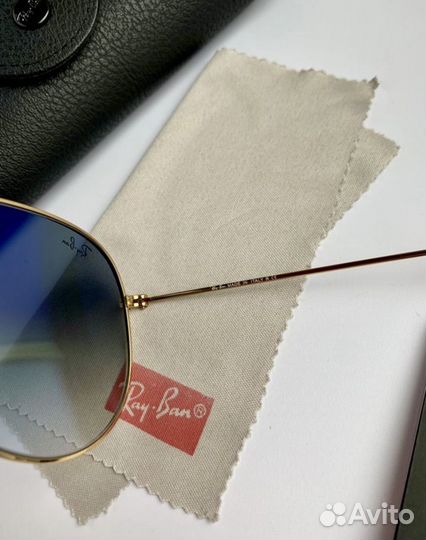 Очки ray ban aviator авиаторы голубые