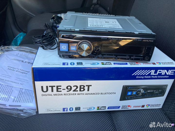 Магнитола alpine ute 92bt