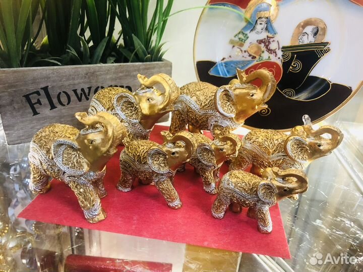 Слоны семья 7 штук