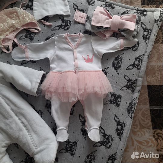 Комплект на выписку для девочки зимний