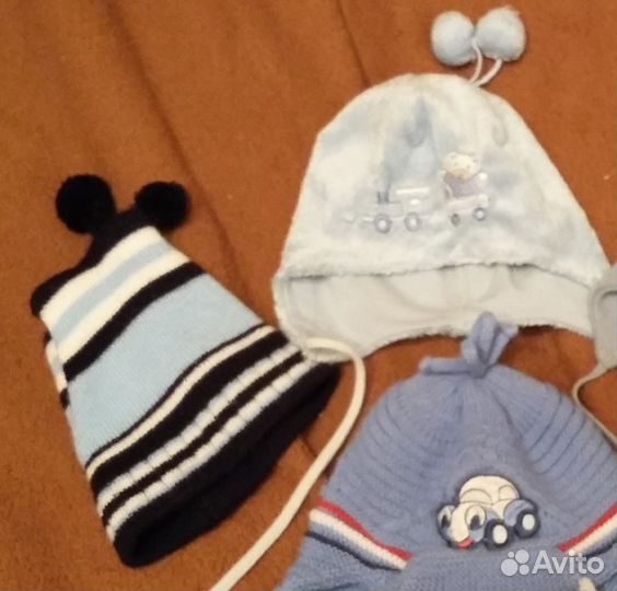 Шапки, шапочки и чепчики 0-12 мес