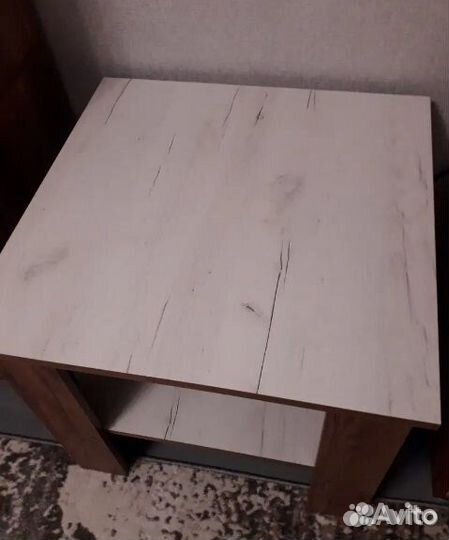 Стол журнальный Дуб крафт табачный/Дуб крафт белый