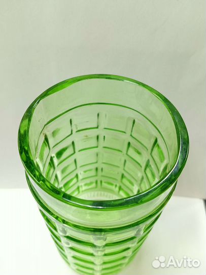 Ваза зеленое стекло СССР