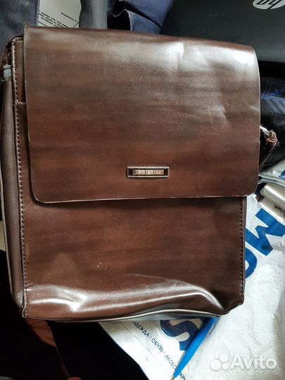 Сумка мужская натуральная кожа через плечо