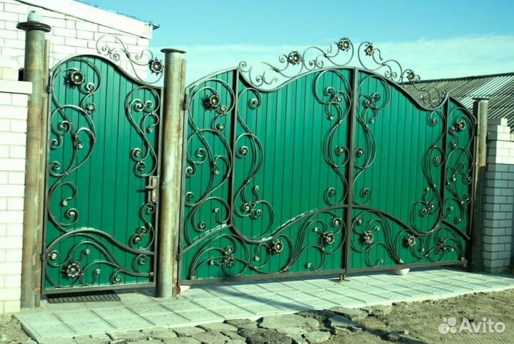 Кованные распашные ворота от производителя