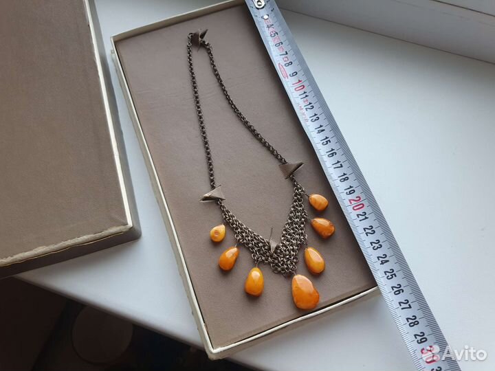 Старинное янтарное колье