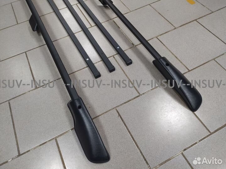 Рейлинги Лада Ларгус с поперечинами (черные) vamer