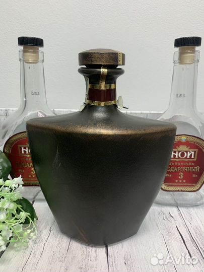 Бутылка стеклянная набор из 3-х шт