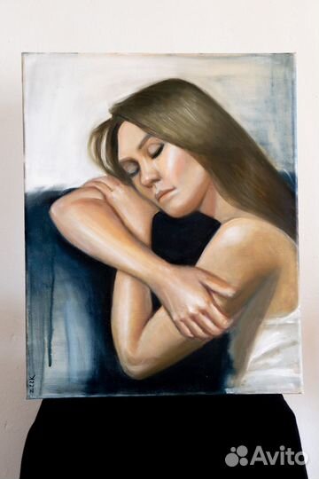 Картина маслом портрет девушки